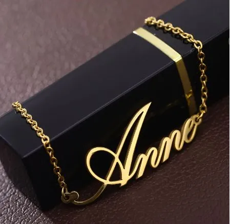 Personalized Custom Name Bracelets For Women Girls Stainless Steel Engraved Handwriting